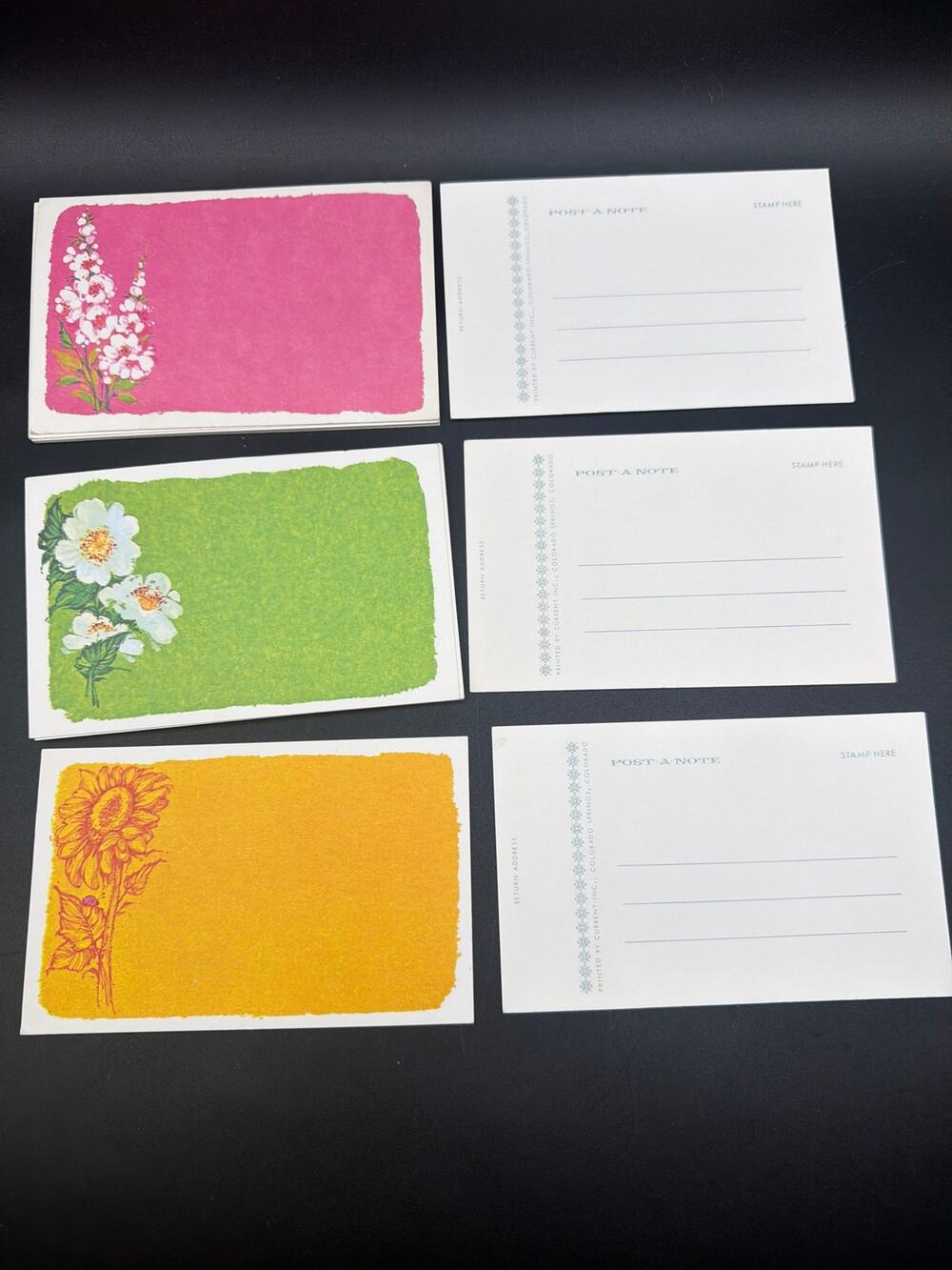 Vintage Current Post A Note Floral Postcards Lot 21 Retro 60s 70s Stationery
